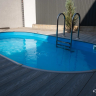 Каркасный бассейн морозоустойчивый Larimar стальной 4х2х1.25м овальный (вкапываемый) цвет Шоколад/40020001