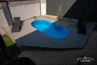 Каркасный бассейн морозоустойчивый Larimar стальной 8 х 4 х 1.25м овальный (вкапываемый) цвет Шоколад. 800400