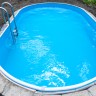 Каркасный бассейн морозоустойчивый Larimar стальной 3.70х2.44х1.25м овальный (вкапываемый, полная комплектация) цвет Шоколад. 36624401F
