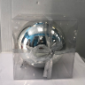 Новогодний шар серебренный, глянцевый 150мм в прозрачной упаковке. арт.150SV01-01 
