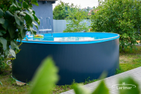 Каркасный бассейн морозоустойчивый Larimar 4 х 1.25м (полная комплектация) цвет Платина/40002F